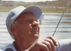 Lyman Leavitt fishing at Flaming Gorge